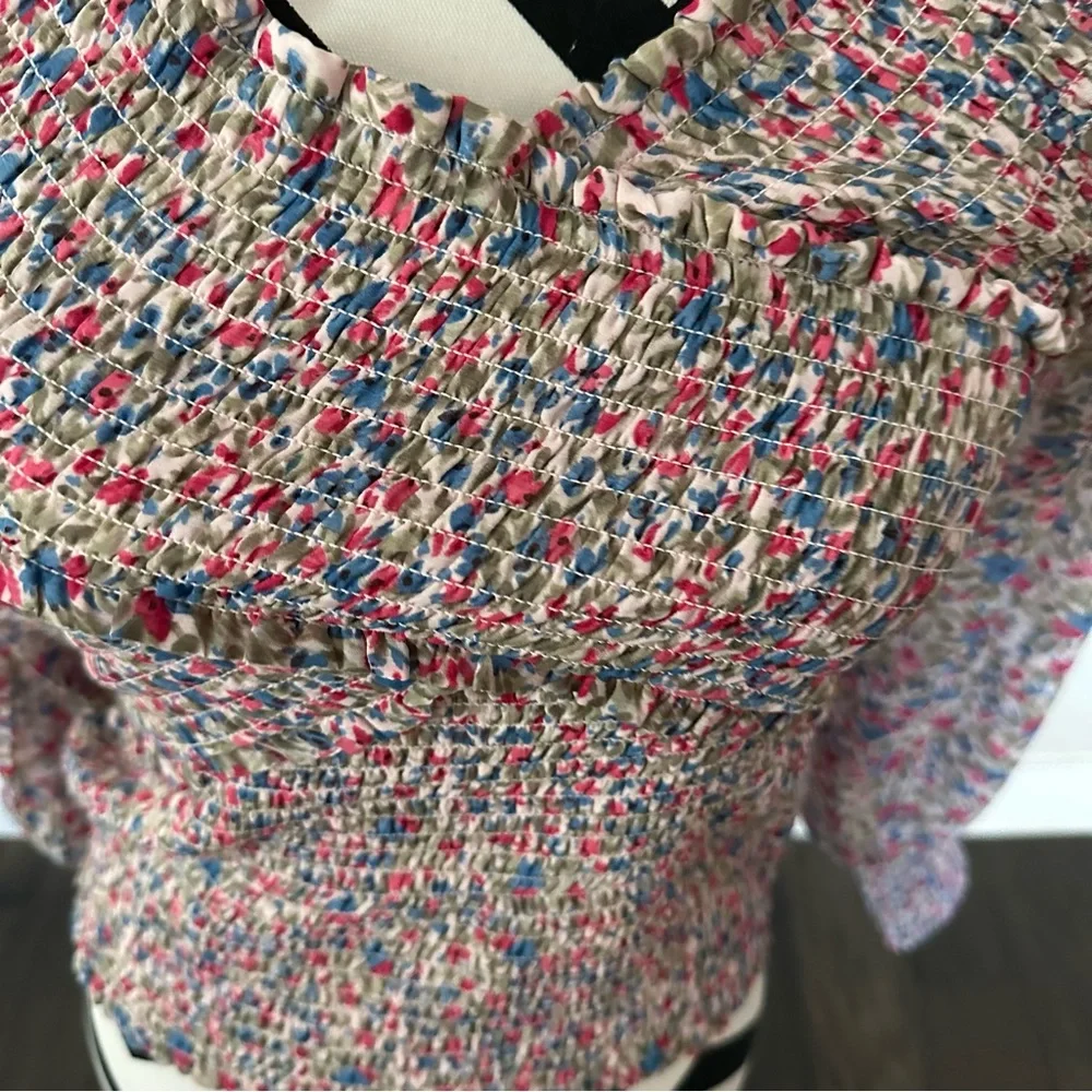 Bb Dakota || Bardot smocked chiffon top in floral - Picture 3 of 7